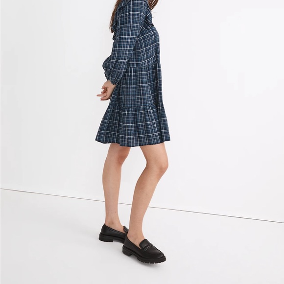 Madewell Gauze Ruffle-Trimmed Mini Dress - Picture 2 of 12